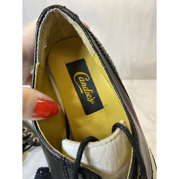 Vintage 90s Y2K Candies Platform Oxford Wingtip Schoolgirl Women 8 Chunky Rare - Picture 8 of 9